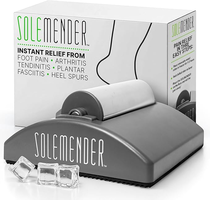 Foot Massager Roller for Plantar Fasciitis Relief - Freezable Cold Therapy Roller to Soothe Foot Pain & Sore Arches or Heels - Cooling Massager for Neuropathy & Inflammation