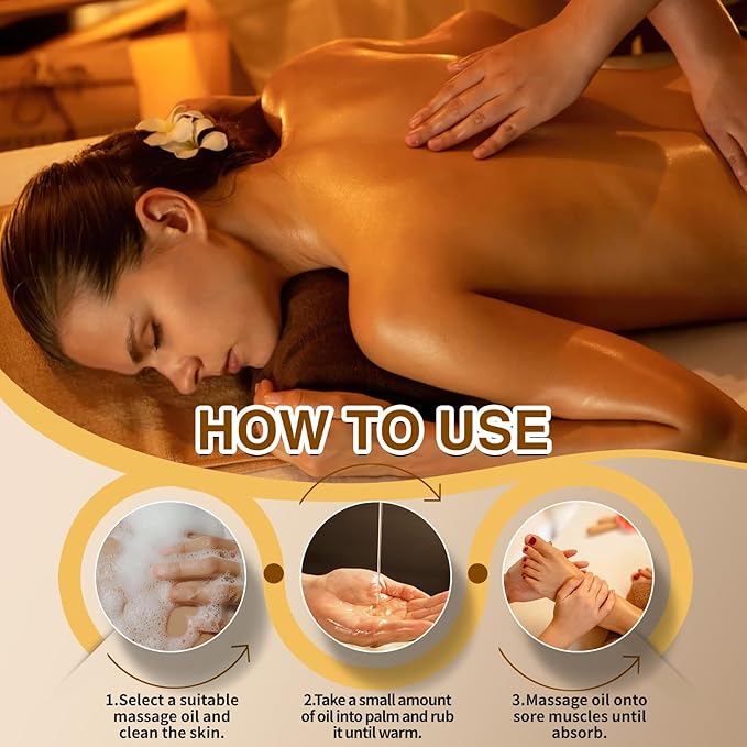 Pjordo 2 Pack Body Massage Oil for Massage Therapy, Sore Muscle Arnica Oil & Lavender Massage Oil for Pain Relief, Massage Relaxing Oil for Soothing Joint & Muscle, Mothers Day Gifts for Women Her