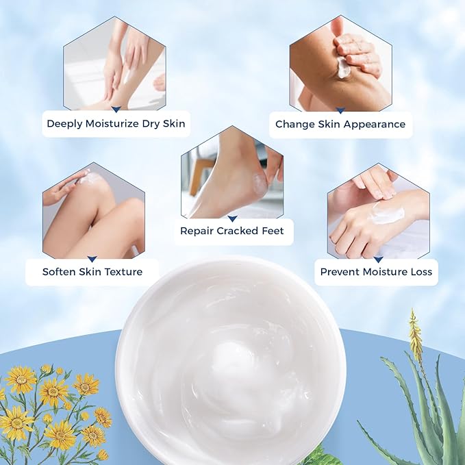 OUKEYA Urea Cream 42% plus Salicylic Acid 2% Net 12.35 Oz Foot & Hand Cream for Dry Cracked, Urea Lotion for Feet Maximum Strength, 2 Pack