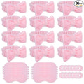 36 PCS Spa Headband Bulk, Girls Spa Headband Pink Makeup Headbands Eye Mask Coral Fleece Scrunchies Sleepover Party Supplies Slumber Party Supplies for Girls for Women and Girl Gifts