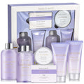 BODY & EARTH Bath and Body Gift Set - 6 Pcs Lavender Bath Kit for Women Spa Set, Birthday, Mother's Day Gift Set for Women Includes Bubble Bath, Shower Gel, Body Lotion