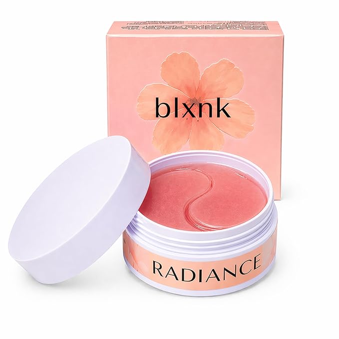 blxnk RADIANCE Under Eye Patches - 60 Hydrogel Eye Masks to Depuff, Hydrate & Brighten Dark Circles, Puffy Eyes & Bags - Asian Beauty Inspired, Cooling & Soothing with Niacinamide, Caffeine, Peptides