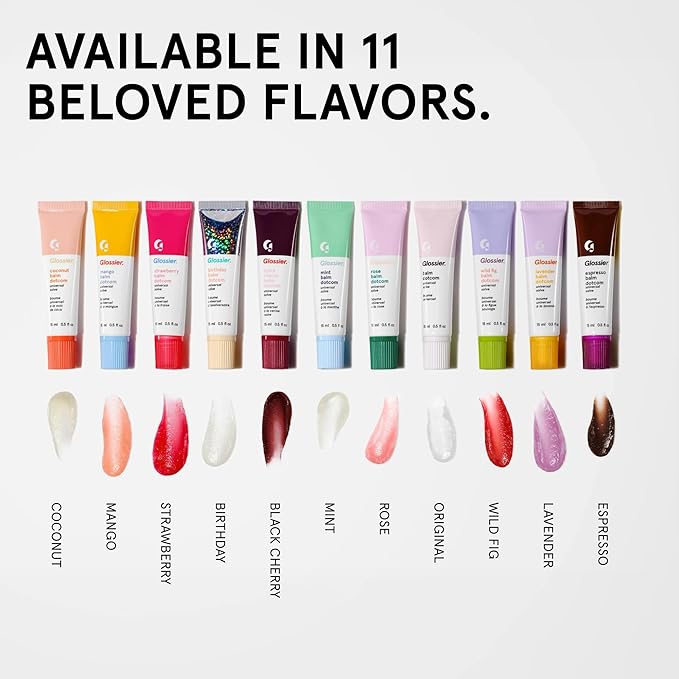 Glossier Balm Dotcom Hydrating Tinted Lip Balm - Universal Salve, Up to 12 Hour Moisture for Dry Lips, Cuticles & Skin - Lanolin, Beeswax & Castor Oil - Lavender, Lilac Tint, 15ml