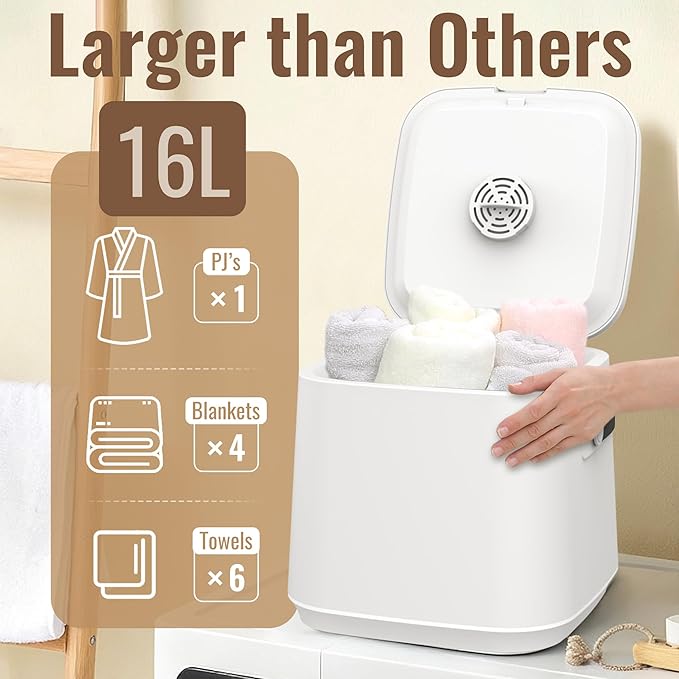 WEILAlANTIAN Towel Warmer,Towel Warmers for Bathroom with Timer & Child Lock, Electric Bathroom Warmer for Towels, Robes, and Blankets, Adjustable Heat Settings (20/40/60Mins)
