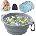 Face Ice Bath Bowl with Built-in Ice Tray, Foldable Silicone Face Bowl for Ice, Reusable Small Ice Facial Bowl for Puffiness Reduction, Skin Tightening, Acne Relief, Spa Tool for Home, Travel