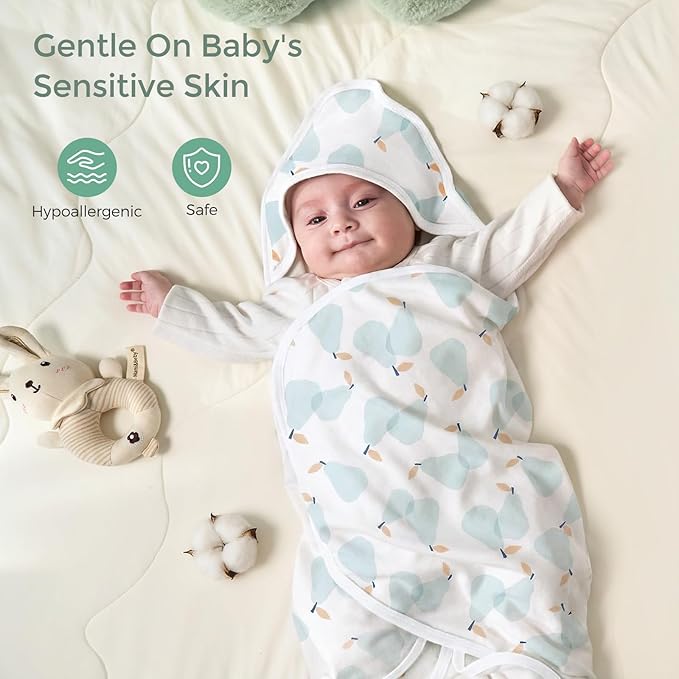 Momcozy Baby Towel with Hooded - Ultra Soft & Absorbent Large Bath Towel Set for Comfort & Gentle on Baby's Skin - Shower Gift & Bath Essential & Baby Registry Search for Newborn,Infant,Toddler,Kids