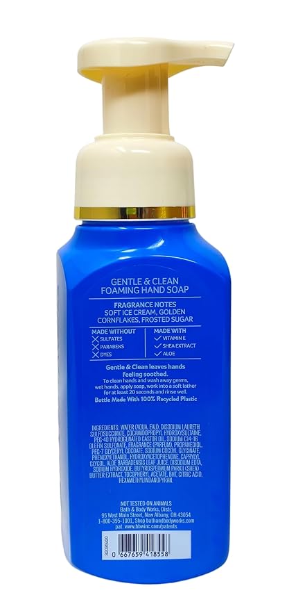 Bath & Body Works Cereal Milk Soft Serve 2 Gentle & Clean Foaming Hand Soaps with a Himalayan Salts Spring Sample Soap