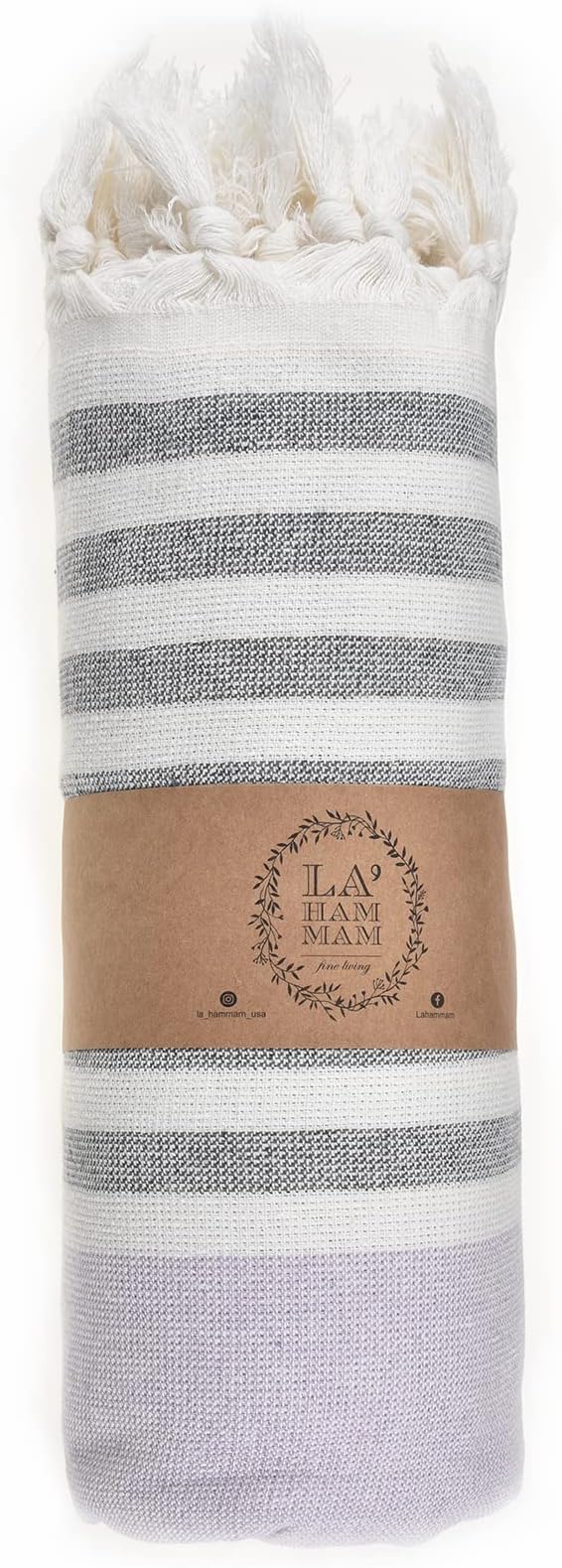 Beach Towel | Cotton Beach Towels, Easy to Carry, Sand Free, Highly Absorbent, Quick Dry, Turkish Towels for Travel Camping Bath Sauna Beach Gym Fitness Pool Yoga SPA by Lahammam, Ephesus, Lilac