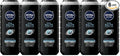 NIVEA MEN Deep Clean Rock Salts Body Wash with Scrub Particles and Natural Rock Salt,Exfoliating Body Wash for Men,Cleanses Without Drying Skin,16.9 Fl Oz Bottle,(Pack of 6)