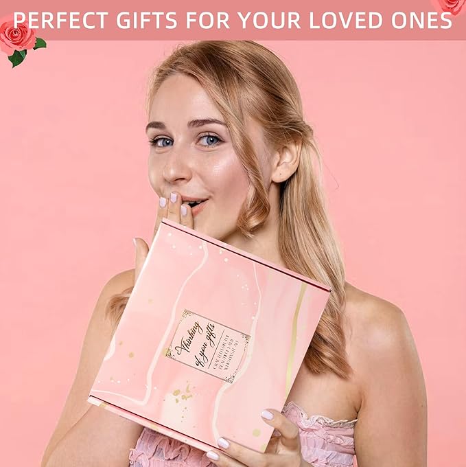 Gifts for Women, Unique Care Package Self Care Gifts for Women with Luxury Flannel Blanket, Relaxing Spa Gift Box, Thinking of You Basket for Her Sister Best Friends