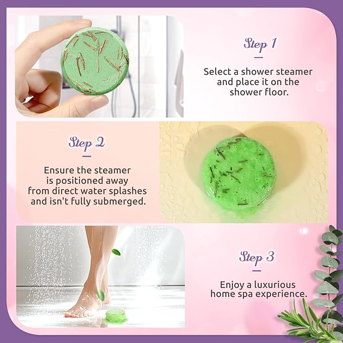 Shower Steamers Aromatherapy - 8 Pack Shower Bombs with Essential Oils, Mothers Day Gifts for Mom Wife, Birthday Gifts for Women Self Care Relaxation Home SPA Stress Relief Teacher Appreciation Gift
