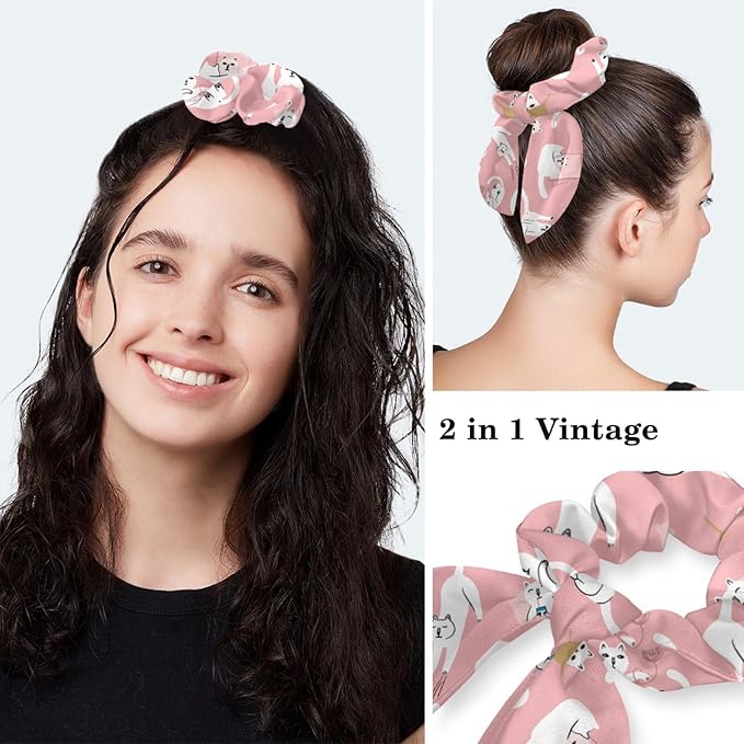 Women Working Cap with Buttons Bouffant Hat Autumn Leaves Nurse Scrub Caps Long Hair