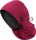 Satin Lined Scrub Cap, Adjustable Surgical Cap with Sweatband & Buttons, Soft and Wrinkle-Resistant Scrub Hat