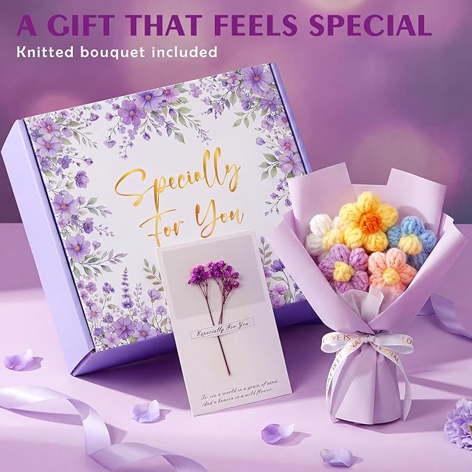Birthday Gifts for Women,Mothers Day Gifts for Mom,Valentines Day Gift for Her,Self Care Spa Gift Basket with Blanket Candle Bath Bomb,Relaxing Spa Set,Get Well Package,for Mom Wife Sister Best Friend