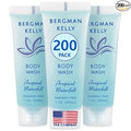 BERGMAN KELLY Travel Size Body Wash (1 fl oz, 200 PK, Tropical Waterfall), Delight Your Guests with an Invigorating and Refreshing Hotel Body Wash, Mini and Small Size Guest Hotel Toiletries in Bulk