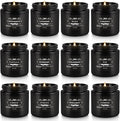 YOROXRG Scented Candles Gifts Set 12 Pack Soy Wax Travel Tin Jar Candles for Home 3.05 OZ for Mom for Christmas, Birthday, Thanksgiving, Mother's Day(Black)