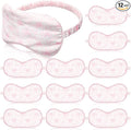 Honeydak 12 Pcs Silk Sleep Masks for Women Girls Bow Party Favors Adjustable Eye Masks for Birthday Sleepover Spa Sweet 16 Party Gifts (Pink,Floral)
