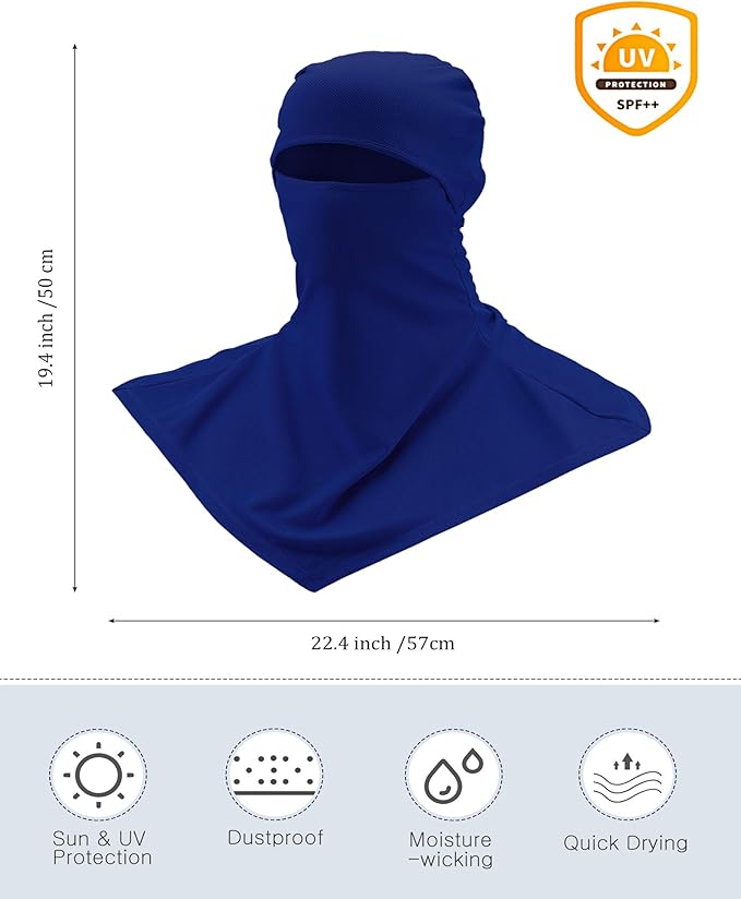 SATINIOR 3 Piece Balaclava Face Cover Sun Protection Neck Cover Summer Balaclava Motorcycle Face Mask for Men Women