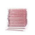 100Pcs Disposable Nail Sticks Double-End Nail Cuticle Pusher Remover Nail Care Stick Cleaning Stick for Fingernail Manicure Pedicure Tool (Rose Red)