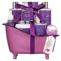 Mothers Day gift Bath Basket Spa Kit Spa Gifts for Women, Bath and Body Basket Set 10pcs Self Care Kit Lavender Scent Birthday Gifts Skin Care Set, Christmas Gifts for Women, Beauty kits Bridal Shower
