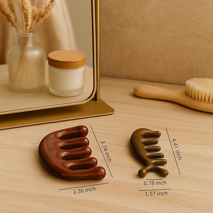 Natural Wooden Hair Growth Scalp Massager Comb, Wood Scalp Massager Tool for Stress Relief, Gua Sha & Scalp Therapy