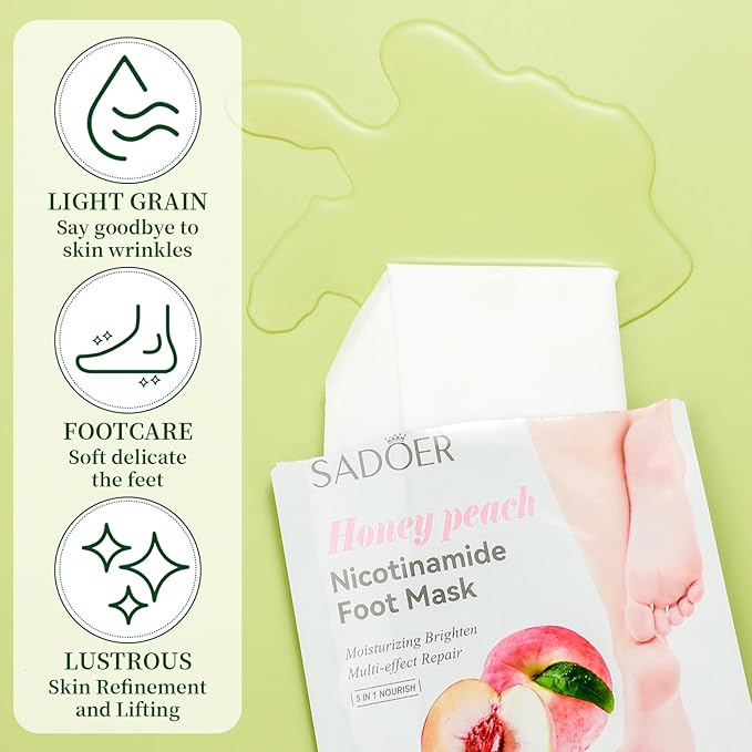 24 Pcs Fruits Beauty Hand Foot Mask Bulk Hydrating Hand Foot Moisturizing Gloves Shea Butter Aloe Mask for Spa Kit Beauty Skincare Galentines Day Gift for Women