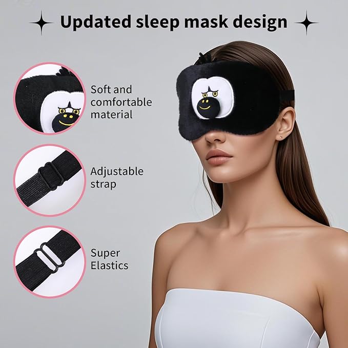 PERFECTSIGHT Cute Sleep Eye Masks (Orang)