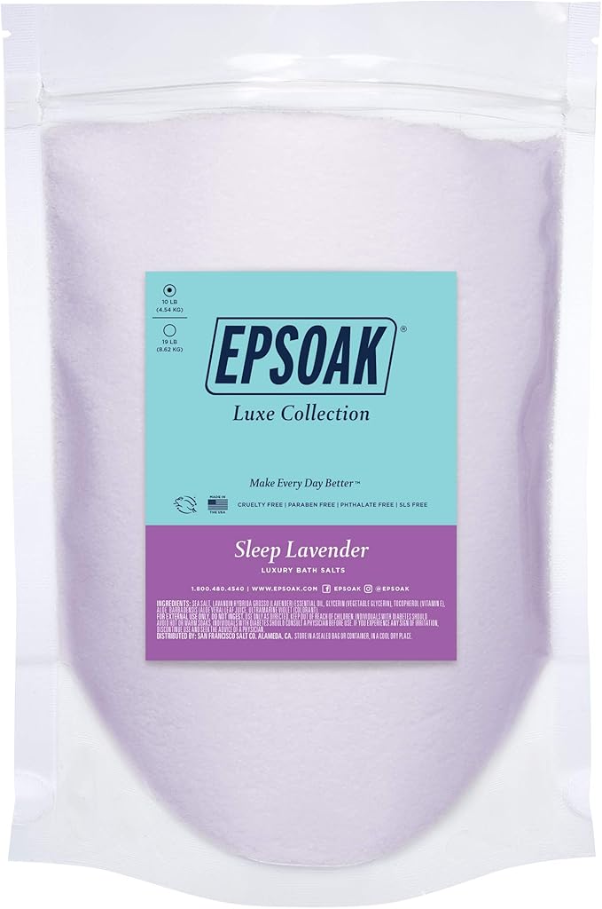 Sleep Lavender Bath Salts 10 lb. Bulk Bag by San Francisco Salt Company