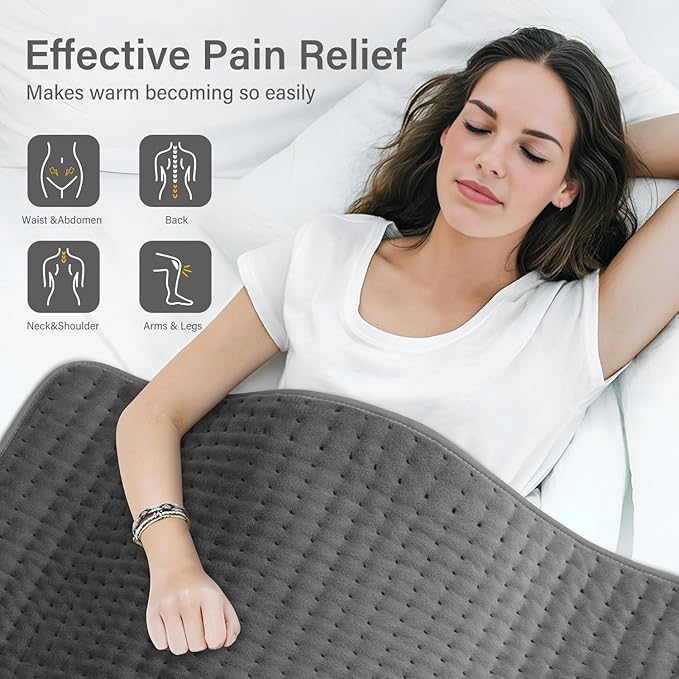 XXXL Heating Pad for Back, Birthday Mother’s Day Gifts for Mom Women Dad Men, Extra Large Heating Pads for Period Cramps Shoulder Neck Legs Knee Joint Pain Relief, 17"x33" King Size Heat Pad, Auto Off