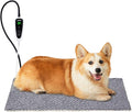 ZOMISIA Dog Heating Pad 28x18 Inch - 11 Adjustable Temperature and 25 Timer Options, Heated Dog Bed Indoor Waterproof with Chew-Resistant Cord for Large Dogs
