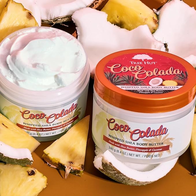 Tree Hut Coco Colada Whipped Shea Body Butter, Hydrating & Nourishing Body Lotion with Natural Oils, Moisturizer for Soft & Smooth Skin, 8.4 Oz