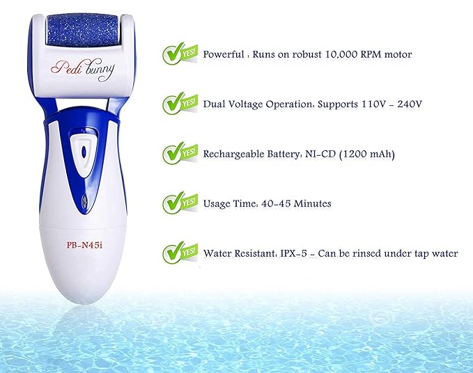 Electric Foot Callus Remover - Rechargeable Electronic Foot File - Professional Pedicure Tools with 3 Rollers - Foot Scrubber for Dry Cracked Feet and Dead Skin - Foot Sander for Men and Women