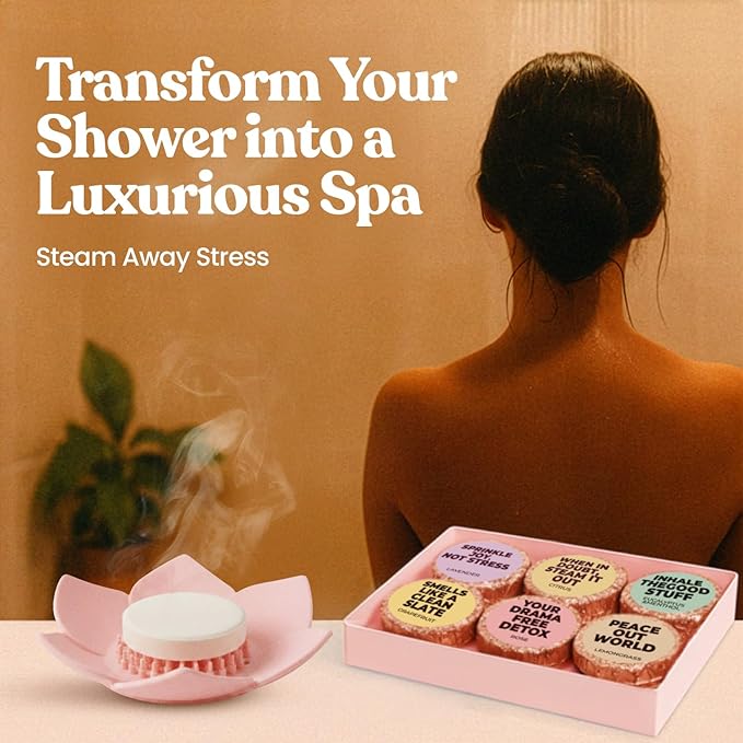 MESMOS 6 Assorted Shower Steamers Aromatherapy, Self Care Gifts for Women, Stress Relief Relaxation Spa Gifts, Spa Day Essentials Accessories, Self Care Set, Aromatherapy Shower Steamer for Women