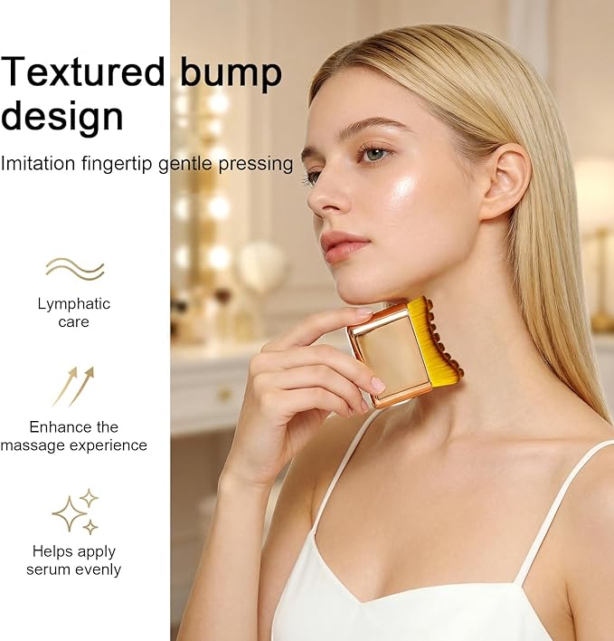 [Upgraded] 1/2 PCS Lymphatic Contour Face Brush – Manual Facial Sculpting Tool for Skincare Routine, Ergonomic Precision Brush with Storage Case, Practical Beauty Gift
