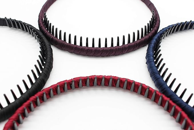 JOBAND Fashion Hair Bands for Women - Short Hair Headbands, Non-Slip, Resin Hair Accessories (4 Colors)