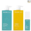 MEDIX Anti Aging Skin Care 3PC Set | Exfoliating AHA Glycolic Acid Foaming Face & Body Wash + Vitamin C Body Cream + 10% AHA Exfoliating Serum For KP Bumps, 3pc Skincare Set