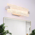 Brushed Nickel Bathroom Vanity Light, 16.5 Inch 10W Dimmable LED Bathroom Light Fixture Over Mirror, Modern Crystal Bar Wall Sconce Lighting for Bath, 3CCT, OS-MM5001-2BN