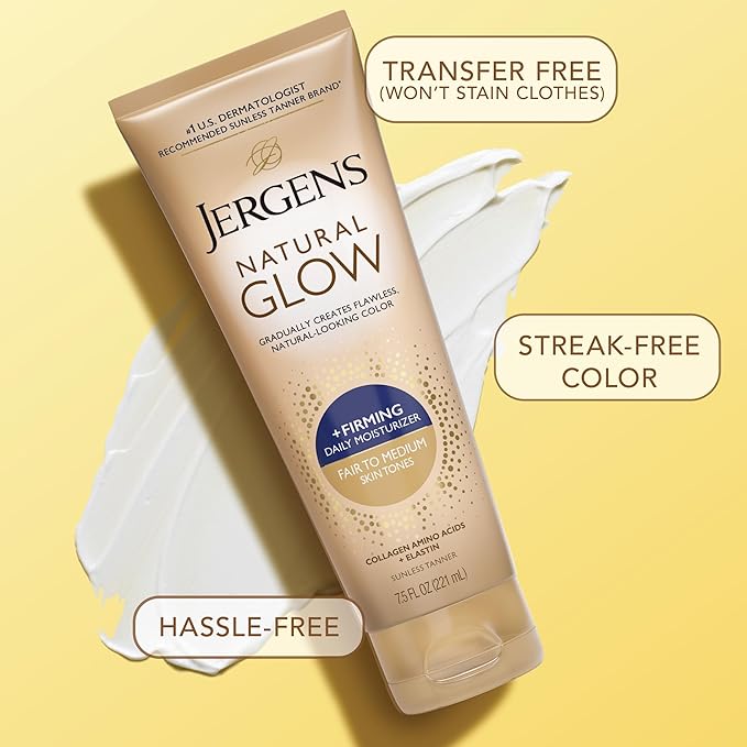 Jergens Natural Glow Daily Firming Moisturizer, For Fair to Medium Skin Tones, 7.5 oz