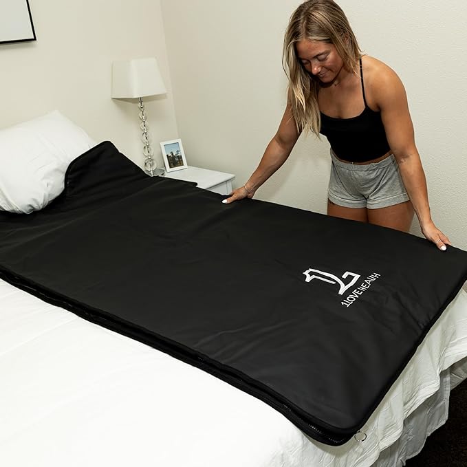 1Love Regular Sauna Blanket Pro | Far Infrared Sauna Blanket | 77-176°F | 0 EMFs, ELFs & VOCs | Black