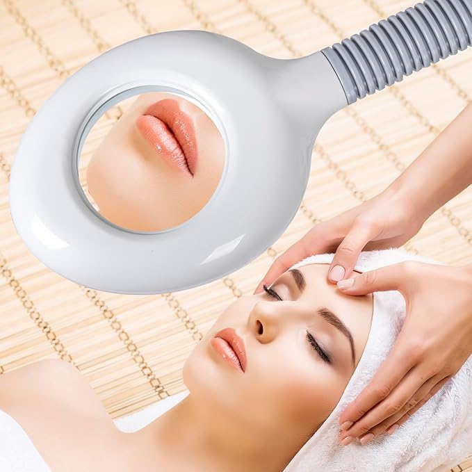 HomGarden Pro 3 in 1 Facial Steamer for Face Deep Cleaning, 5X LED Floor Magnifying Lamp UV Ozone Hot/Cool Mist Function Face Steamer Salon Spa Beauty Skin Care Equipment