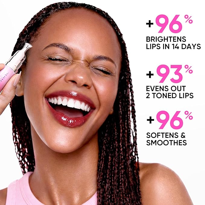 SKINTIFIC Peptide Brightening Lip Serum, Hydrating & Plumping Tinted Lip Gloss, Moisturizing Lip Balm with Polypeptides & Squalane for Glossy Sheer, Smooth Lips(11U Dusty Rose)