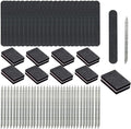 100 Set Press On Nail Tool Kit, Including 100pcs Mini Nail Buffer, 100pcs Nail File, 100pcs Nail Stick, 100pcs OPP Bag, Disposable Manicure Kit for Nail Salon Home (100Pcs-Black)