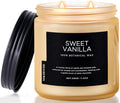 M&SENSE Vanilla Scented Candles for Home, 11.6oz Natural Soy Wax, 70-Hour Long Lasting Burning, Non Toxic Clean Burn, Warm Smelling for Stress Relief Spa, Housewarming Gift for Family Friends