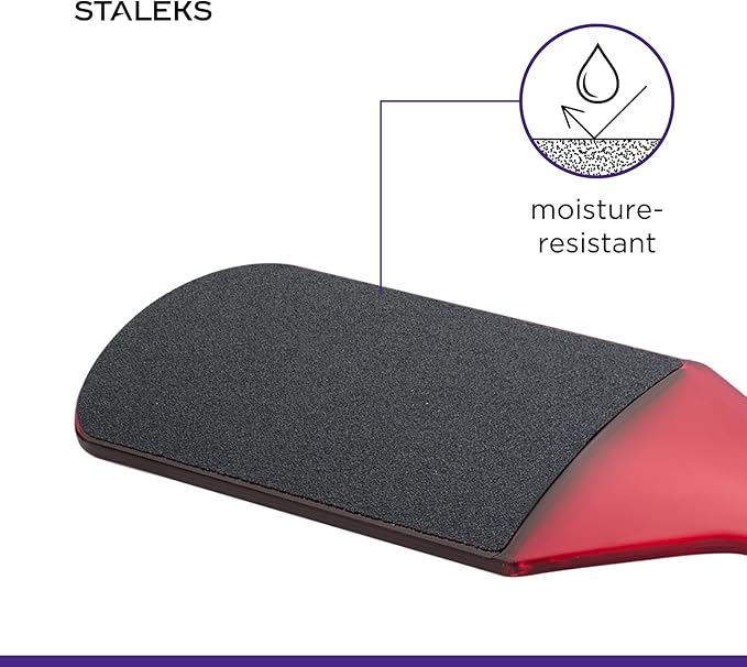 STALEKS PRO Expert 10 Type 2 Plastic Foot File (80/120 Grit) – Ergonomic Double-Sided Pedicure Tool for Corns & Medium Roughness Skin