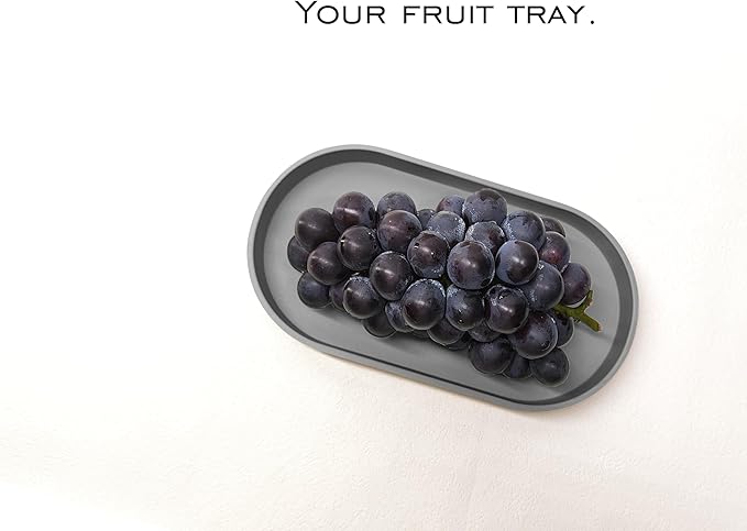 Gray Small Tray (10 inch), 3 Pack Oval Tray for Kitchen Counter, Bathtub Bathroom Vanity Items, Countertop Organizer, Coffee Accessory, Bar, Serving Seasoning, Salt and Pepper, Soap, Perfume.