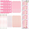 SUTOKAKA 5 Sets Manicure Prep Kit for Travel Home, Portable Basics 5 in 1 Nail Salon Pedicure Tools, Sponge Toe Finger Separators, Cuticle Trimmer Pusher, Nail File & Plastic Stick