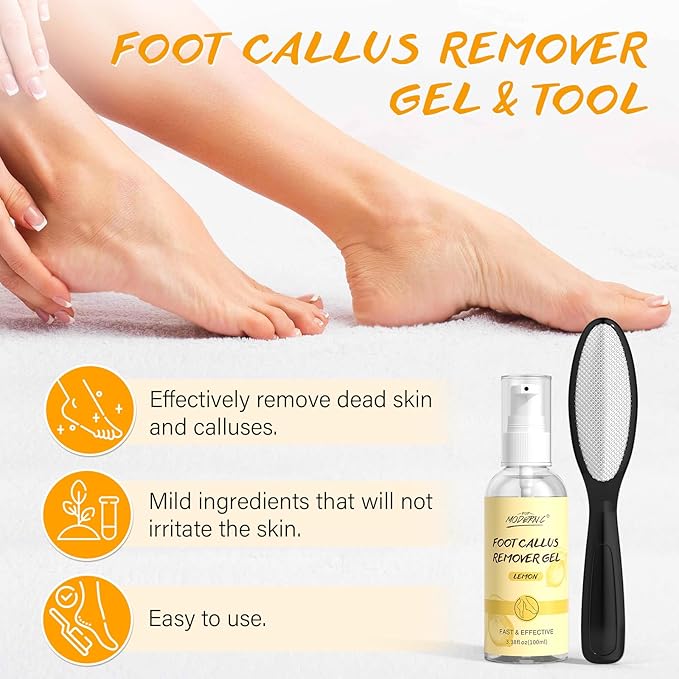 Pedicure Kit For Feet 5pcs Foot Spa Set For Christmas Birthday Valentine's Mother's Day Women Wife Girlfriend Gift Rose Lavender Foot Soak Salt Foot Callus Remover Gel Foot Rasp Foot Cream Foot Care