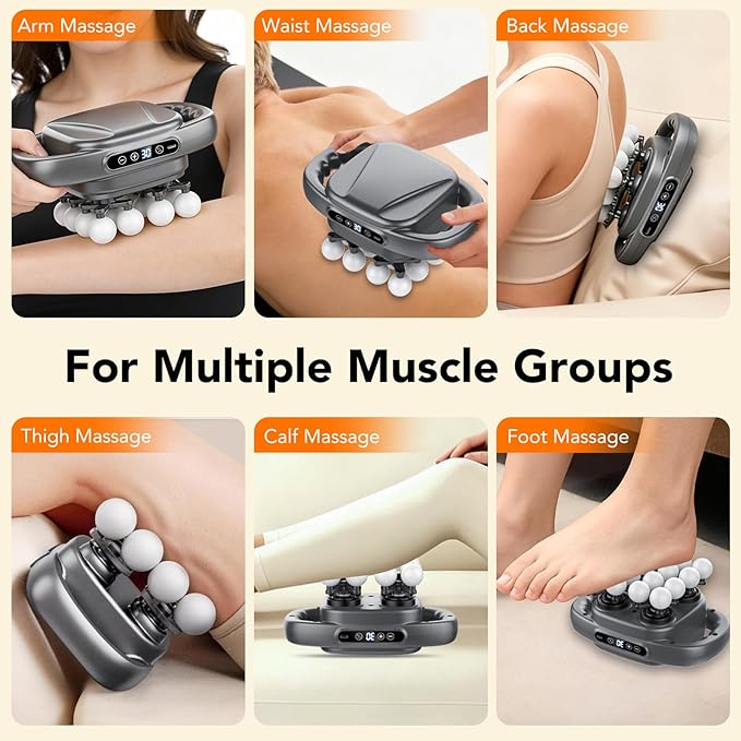 IKG 16 Head Massage Gun Deep Tissue, Body Massage for Back, Shoulders, Neck, Legs, Foot, Massage Gun deep Tissue, Percussion Massager with 3 Modes&30 Intensities Body Muscle Pain Relief, Ideal Gifts