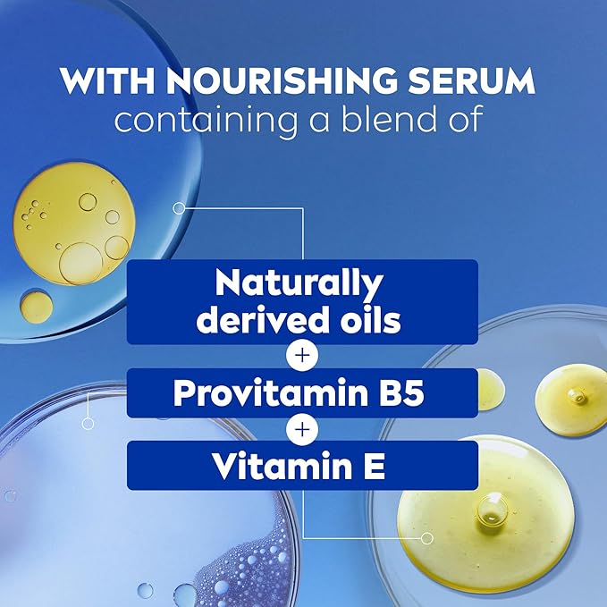 NIVEA Nourishing Care Body Wash with Nourishing Serum, Moisturizing Body Wash for Women, Enriched with Provitamin B5 and Vitamin E, 20 Fl Oz Bottle