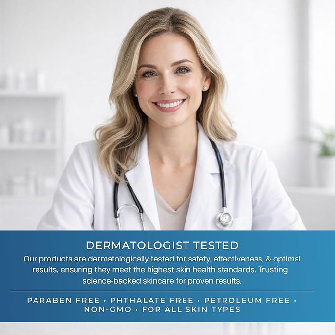 Skin 2.0 Hyaluronic & Collagen + Vitamin C Face Serum – Dermatologist Tested, Anti Aging, Korean Skin Care – Deep Hydration, Smooths Fine Lines – Vegan, Clean Beauty - Pack of 2